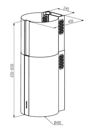 Вытяжка Meferi TUBE40WH COMFORT PLUS Вытяжка Meferi TUBE40WH COMFORT PLUS