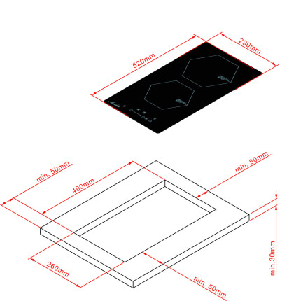 Электрическая варочная панель Monsher MHI 3002 Электрическая варочная панель Monsher MHI 3002