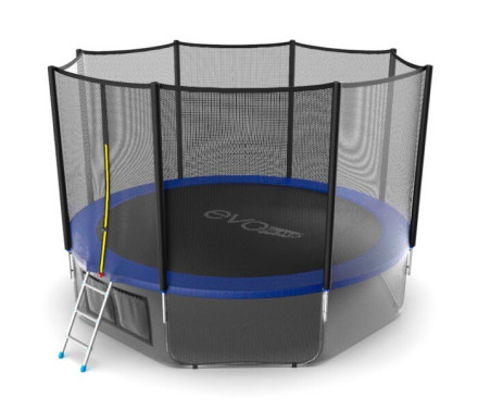 Батут Evo Jump External 12ft Blue Lowernet + сетка Батут Evo Jump External 12ft Blue Lowernet + сетка