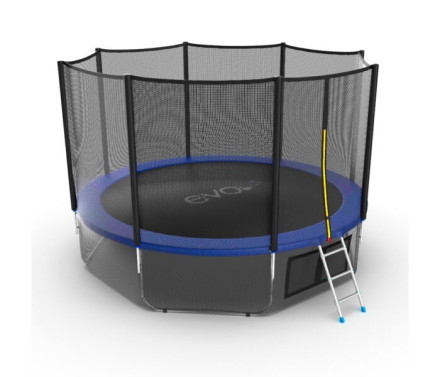 Батут Evo Jump External 12ft Blue Lowernet + сетка Батут Evo Jump External 12ft Blue Lowernet + сетка