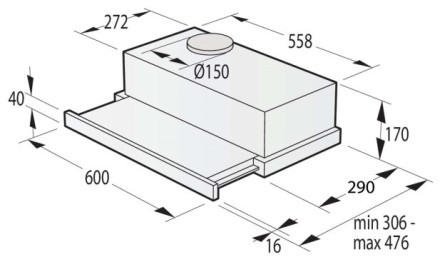 Встраиваемая вытяжка Gorenje TH62E4BG Встраиваемая вытяжка Gorenje TH62E4BG