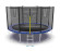 Батут Evo Jump External 12ft Blue с внешней сеткой и лестницей