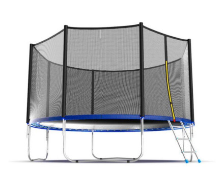 Батут Evo Jump External 12ft Blue с внешней сеткой и лестницей