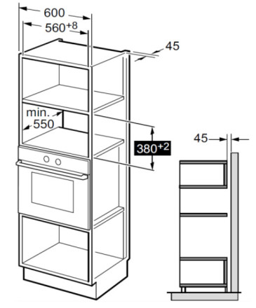 Встраиваемая микроволновая печь Akpo MEA 92508 SEA07 BL