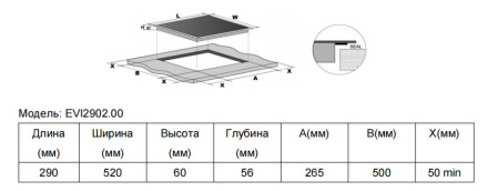 Электрическая варочная панель De luxe IH3235P-T01 (EVI2902.00)