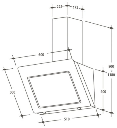 Каминная вытяжка Candy CDM 6750 LW Каминная вытяжка Candy CDM 6750 LW
