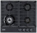 Газовая варочная панель Exiteq EXH-207 black matt Газовая варочная панель Exiteq EXH-207 black matt