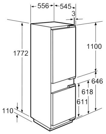 Встраиваемый холодильник NEFF K8345X0 Встраиваемый холодильник NEFF K8345X0