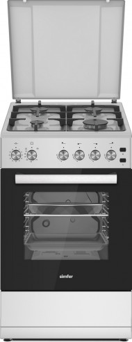 Газовая плита Simfer F56GG42025 серая эмаль Газовая плита Simfer F56GG42025 серая эмаль