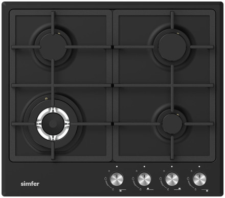 Газовая варочная панель Simfer H60V41B525, черный Газовая варочная панель Simfer H60V41B525, черный
