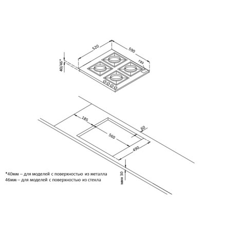 Варочная панель Korting HGG 6722 CTN