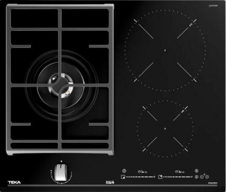 Встраиваемая комбинированная варочная панель TEKA HYBRID JZC 63312 ABN Black Встраиваемая комбинированная варочная панель TEKA HYBRID JZC 63312 ABN Black