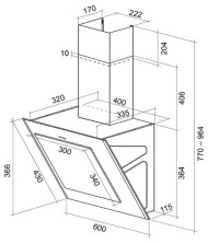 Каминная вытяжка Shindo OSTARIA sensor 60 SS/BG Каминная вытяжка Shindo OSTARIA sensor 60 SS/BG
