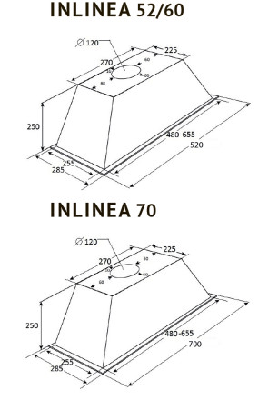 Встраиваемая вытяжка Kuppersberg INLINEA 60 X