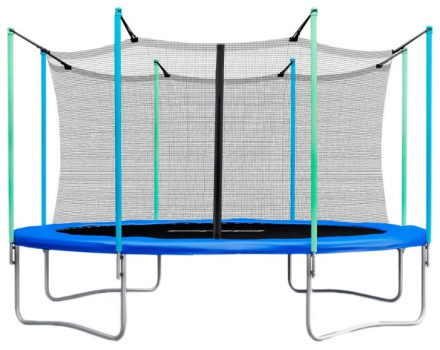 Каркасный батут TotalSport 374 с внутренней сеткой 374х374х210 см