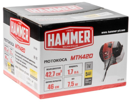 Триммер бензиновый Hammer MTK420 Триммер бензиновый Hammer MTK420
