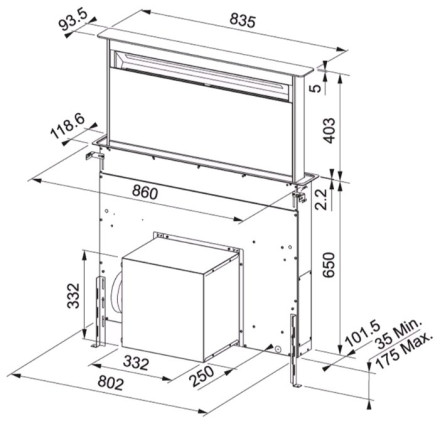Встраиваемая вытяжка FRANKE FS DW 866 XS BK Встраиваемая вытяжка FRANKE FS DW 866 XS BK