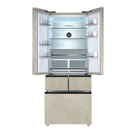 Холодильник TESLER RFD-427BI Marble Beige Холодильник TESLER RFD-427BI Marble Beige