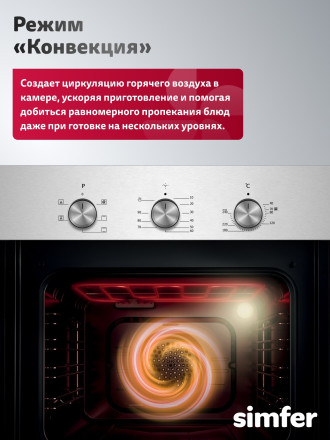 Электрический духовой шкаф Simfer B4EM16025 нержавеющая сталь Электрический духовой шкаф Simfer B4EM16025 нержавеющая сталь