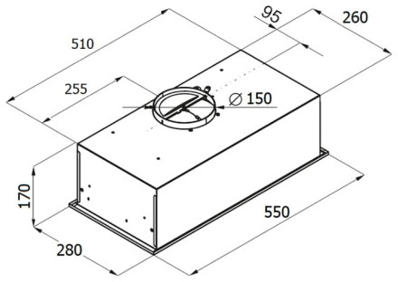 Встраиваемая вытяжка MONSHER INNA 55 B