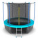 Каркасный батут EVO Jump Internal 8ft Wave морская волна с внутренней сеткой, лестницей и нижней сет