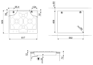 Газовая варочная панель smeg PGF64-4