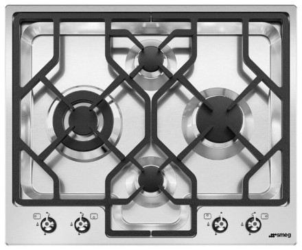 Газовая варочная панель smeg PGF64-4 Газовая варочная панель smeg PGF64-4