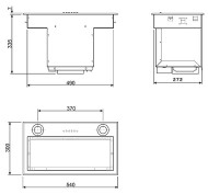 Встраиваемая вытяжка smeg KSEG 58 PXE Встраиваемая вытяжка smeg KSEG 58 PXE