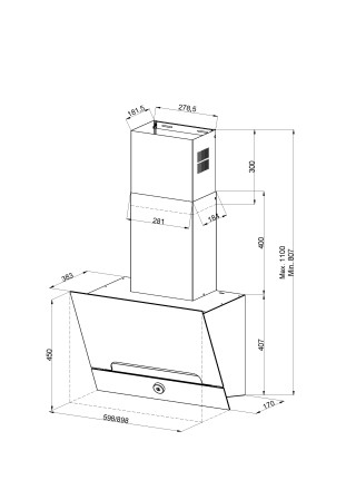 Каминная вытяжка Kuppersberg F 990W Каминная вытяжка Kuppersberg F 990W