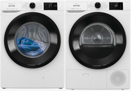 Комплект стиральная и сушильная машина Gorenje WNEI94BS + DNE92/GN Комплект стиральная и сушильная машина Gorenje WNEI94BS + DNE92/GN