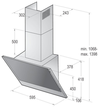 Каминная вытяжка Gorenje WHI623E1XGB Каминная вытяжка Gorenje WHI623E1XGB