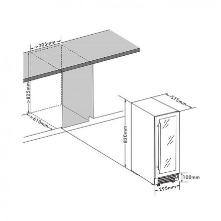 Винный шкаф CELLAR PRIVATE CP020-1T Винный шкаф CELLAR PRIVATE CP020-1T