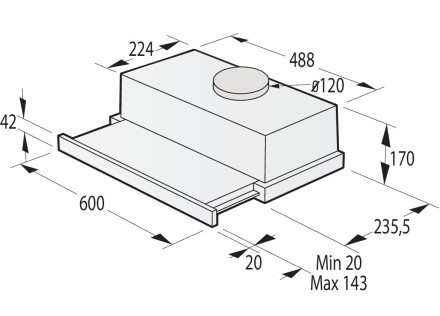 Встраиваемая вытяжка Gorenje TH606E4B Встраиваемая вытяжка Gorenje TH606E4B