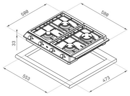 Газовая варочная панель TEKA EX 60.1 4G AI AL CI (40212205) Газовая варочная панель TEKA EX 60.1 4G AI AL CI (40212205)