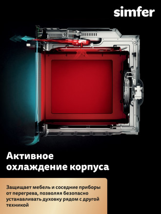 Электрический духовой шкаф Simfer B6EB19025 черный Электрический духовой шкаф Simfer B6EB19025 черный