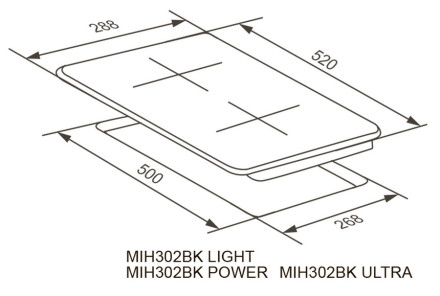Электрическая варочная панель Meferi MIH302BK LIGHT