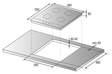 Газовая варочная панель Rainford RBН 2614 Inox Газовая варочная панель Rainford RBН 2614 Inox