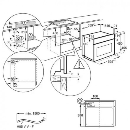 Встраиваемая микроволновая печь СВЧ Electrolux EVM6E46X