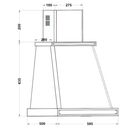 Каминная вытяжка Kuppersberg T 669 W Silver Каминная вытяжка Kuppersberg T 669 W Silver