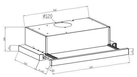 Встраиваемая вытяжка Lex Hubble G 2M 600 IVORY LIGHT