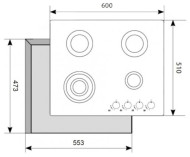 Газовая варочная панель AKPO PGA 604 RGC-T WH Газовая варочная панель AKPO PGA 604 RGC-T WH