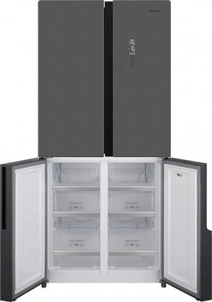Холодильник WEISSGAUFF WCD 450 Bru Steel Glass NoFrost Inverter Холодильник WEISSGAUFF WCD 450 Bru Steel Glass NoFrost Inverter