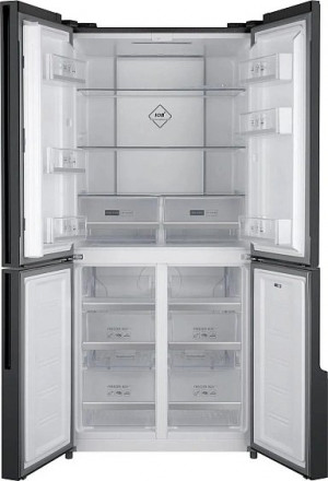Холодильник WEISSGAUFF WCD 450 Bru Steel Glass NoFrost Inverter Холодильник WEISSGAUFF WCD 450 Bru Steel Glass NoFrost Inverter