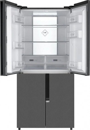 Холодильник WEISSGAUFF WCD 450 Bru Steel Glass NoFrost Inverter Холодильник WEISSGAUFF WCD 450 Bru Steel Glass NoFrost Inverter