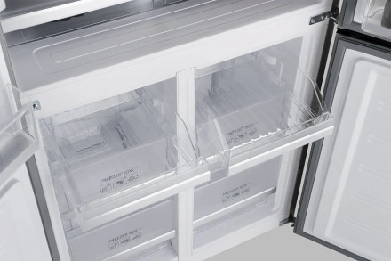 Холодильник WEISSGAUFF WCD 450 Bru Steel Glass NoFrost Inverter Холодильник WEISSGAUFF WCD 450 Bru Steel Glass NoFrost Inverter