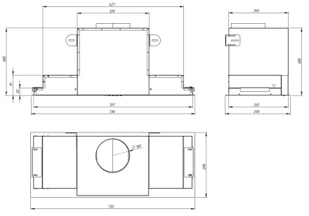 Встраиваемая вытяжка Akpo WK-10 Neva glass 80 черный