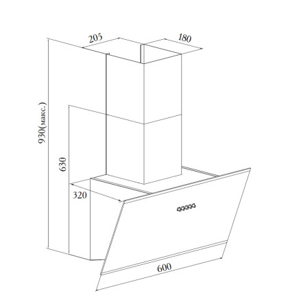 Вытяжка Zugel ZHC602W, белая Вытяжка Zugel ZHC602W, белая
