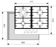 Газовая варочная панель AKPO PGA 604 SGC-T WH Газовая варочная панель AKPO PGA 604 SGC-T WH
