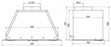 Встраиваемая вытяжка Elikor Flat 72П-650-К3Д белый