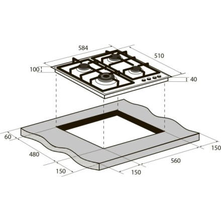 Варочная панель Zugel ZGH601B